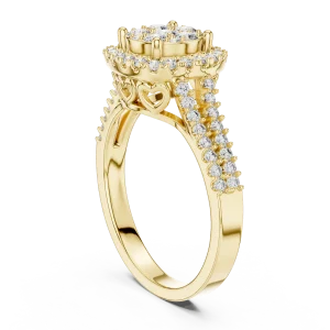 Luminary Round Brilliant Pavé-Set Cluster Statement Ring - Image 3