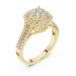 Luminary Round Brilliant Pavé-Set Cluster Statement Ring