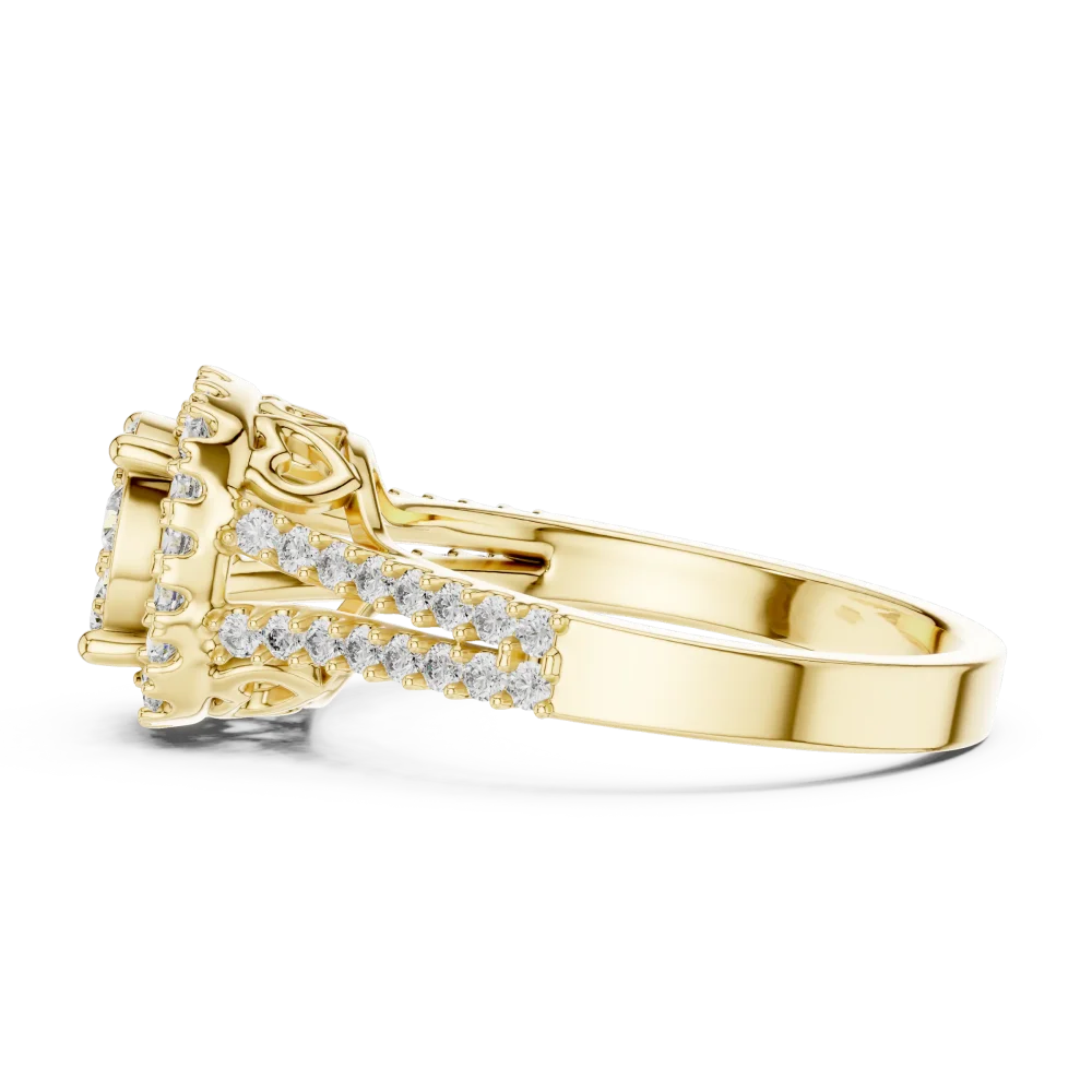 Luminary Round Brilliant Pavé-Set Cluster Statement Ring - Image 4