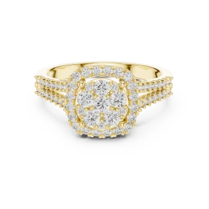 Luminary Round Brilliant Pavé-Set Cluster Statement Ring - Image 2