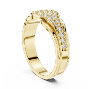 Luminous Pavé-Set Round Brilliant Cinematic Cocktail Ring - Image 3