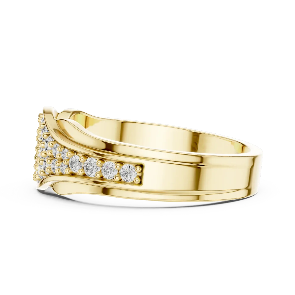 Luminous Pavé-Set Round Brilliant Cinematic Cocktail Ring - Image 4