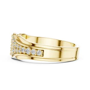 Luminous Pavé-Set Round Brilliant Cinematic Cocktail Ring - Image 4