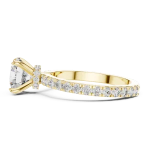 Ethereal Round Brilliant Pavé-Set Solitaire Ring - Image 4