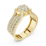 Luminary Round Pavé-Set Diamond Cluster Cocktail Ring