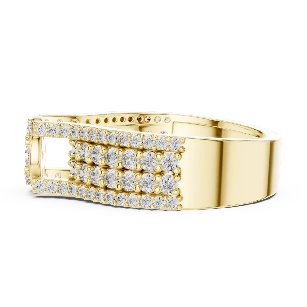 Luminary Round Pavé-Set Diamond Cluster Cocktail Ring - Image 4