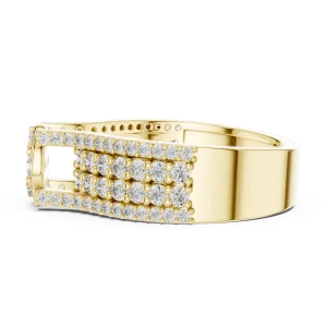 Luminary Round Pavé-Set Diamond Cluster Cocktail Ring - Image 4