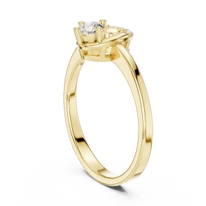 Symmetry Round Brilliant Architectural Solitaire Ring - Image 3