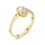 Symmetry Round Brilliant Architectural Solitaire Ring