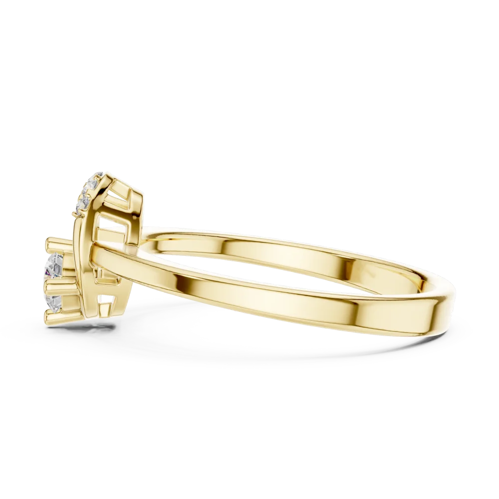 Symmetry Round Brilliant Architectural Solitaire Ring - Image 4