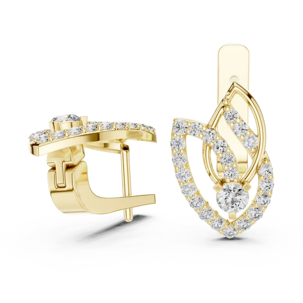 Luminary Round Pavé-Set Silhouette Stud Earrings - Image 3