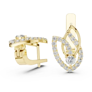 Luminary Round Pavé-Set Silhouette Stud Earrings - Image 3