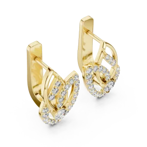 Luminary Round Pavé-Set Silhouette Stud Earrings