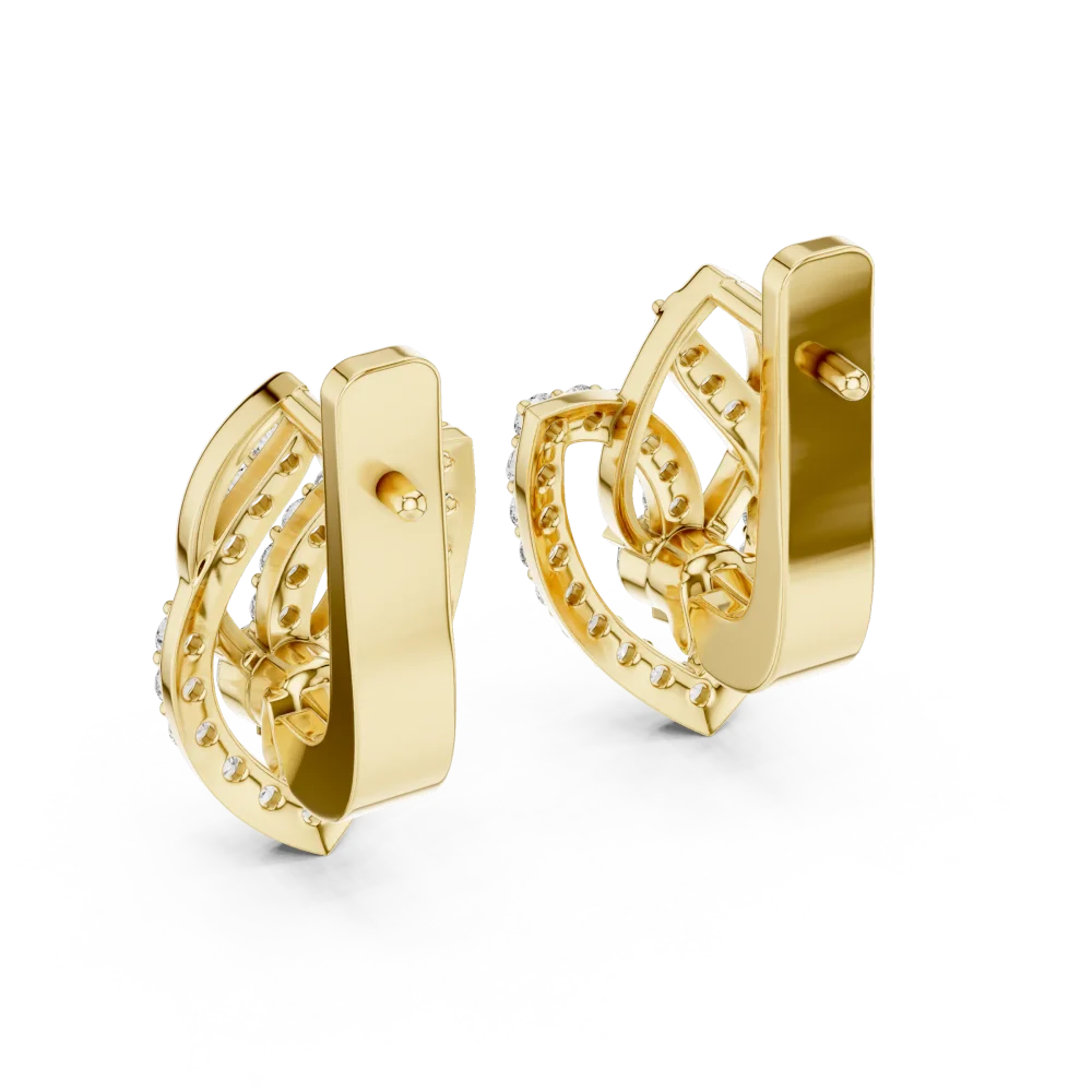 Luminary Round Pavé-Set Silhouette Stud Earrings - Image 4