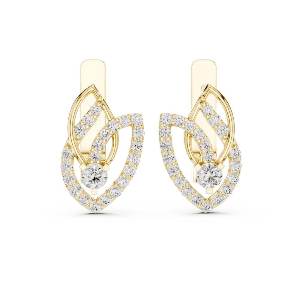 Luminary Round Pavé-Set Silhouette Stud Earrings - Image 2