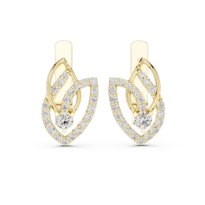 Luminary Round Pavé-Set Silhouette Stud Earrings - Image 2