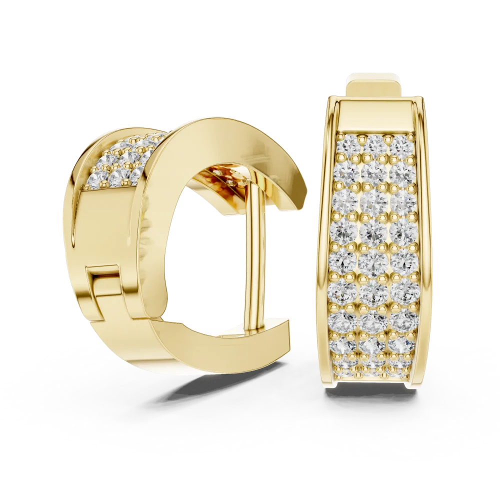 Luminary Round Pavé-Set Hoop Earrings - Image 4