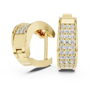 Luminary Round Pavé-Set Hoop Earrings - Image 4