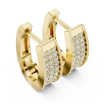 Luminary Round Pavé-Set Hoop Earrings