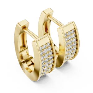 Luminary Round Pavé-Set Hoop Earrings