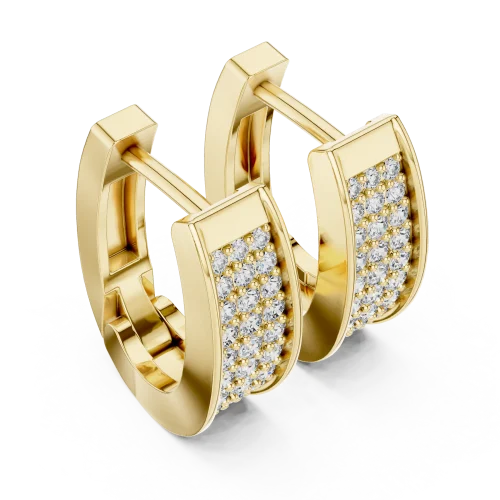 Luminary Round Pavé-Set Hoop Earrings