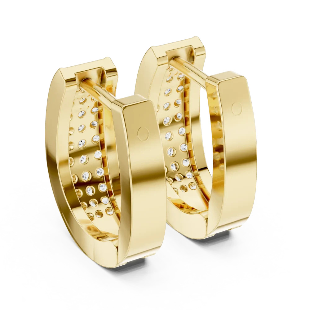 Luminary Round Pavé-Set Hoop Earrings - Image 3