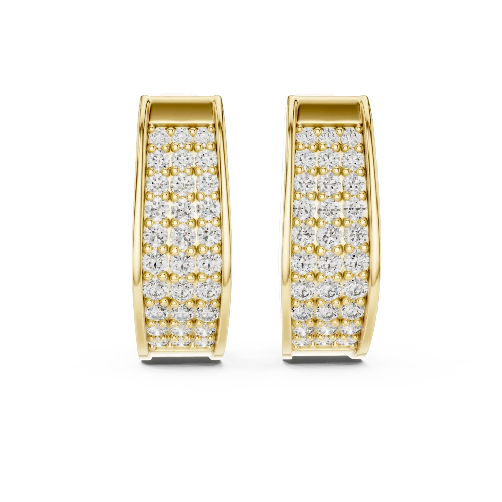 Luminary Round Pavé-Set Hoop Earrings - Image 2