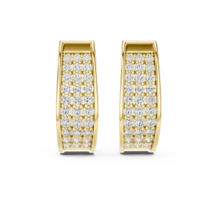 Luminary Round Pavé-Set Hoop Earrings - Image 2