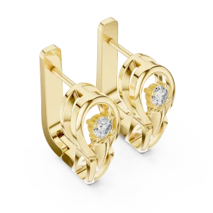 Luminary Round Brilliant Solitaire Architectural Stud Earrings