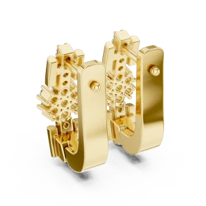 Architectural Symmetry Pavé-Set Round Brilliant Stud Earrings - Image 4