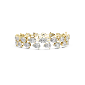 Ethereal Pear Cut Luminary Double Row Tennis Bracelet - Image 3