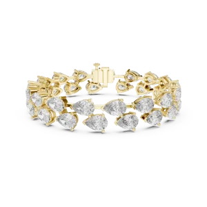 Ethereal Pear Cut Luminary Double Row Tennis Bracelet - Image 2