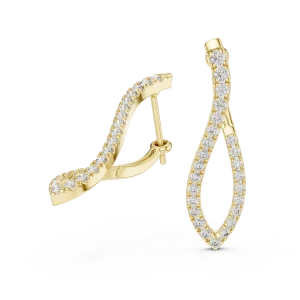 Infinity Twist Diamond Hoops - Image 2