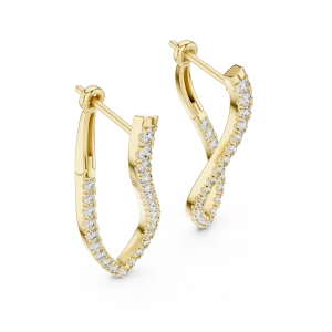 Infinity Twist Diamond Hoops - Image 3