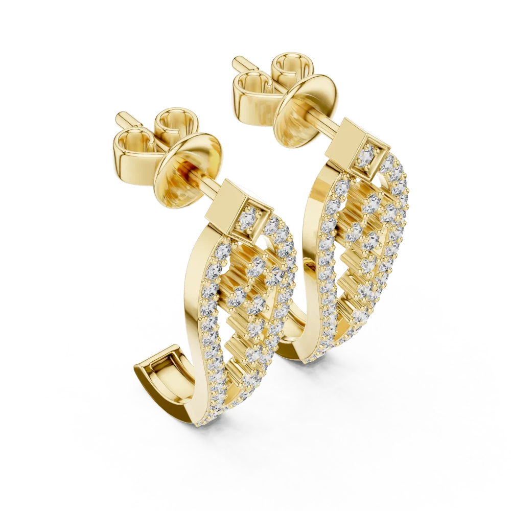 Discover the radiant allure of these pavé-set DIAMEUR lab-grown diamond stud earrings. A modern classic designed for effortless luxury. Shop today.