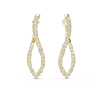 Infinity Twist Diamond Hoops