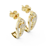 Ethereal Luminary Round Pavé-Set Diamond Stud Earrings