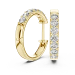 Classic Diamond Hoop Earrings