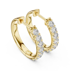 Classic Diamond Hoop Earrings - Image 2