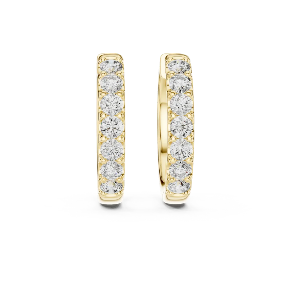 Classic Diamond Hoop Earrings - Image 4