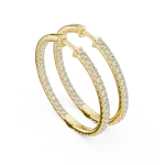 Ethereal Round Brilliant Pavé-Set Hoop Earrings