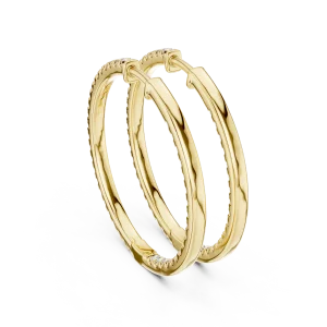 Ethereal Round Brilliant Pavé-Set Hoop Earrings - Image 3