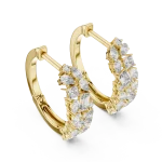 Luminary Geometric Multi-Shape Pavé-Set Hoop Earrings