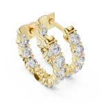 Luminary Round Brilliant Pavé-Set Hoop Earrings