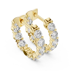 Luminary Round Brilliant Pavé-Set Hoop Earrings