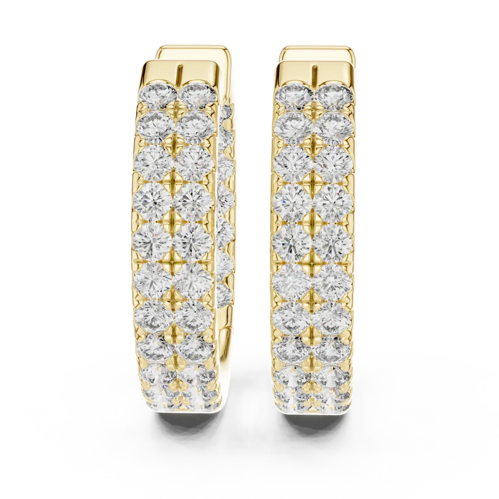 Luminary Round Brilliant Pavé-Set Hoop Earrings - Image 2