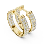 Luminary Round Brilliant Pavé-Set Hoop Earrings