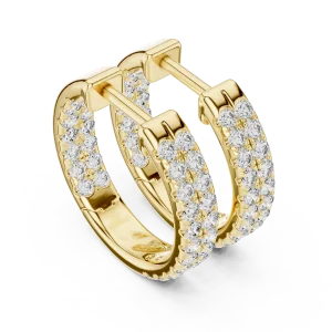 Luminary Round Brilliant Pavé-Set Hoop Earrings