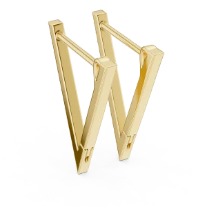 Architectural Linear Pavé Geometric Diamond Hoop Earrings - Image 4