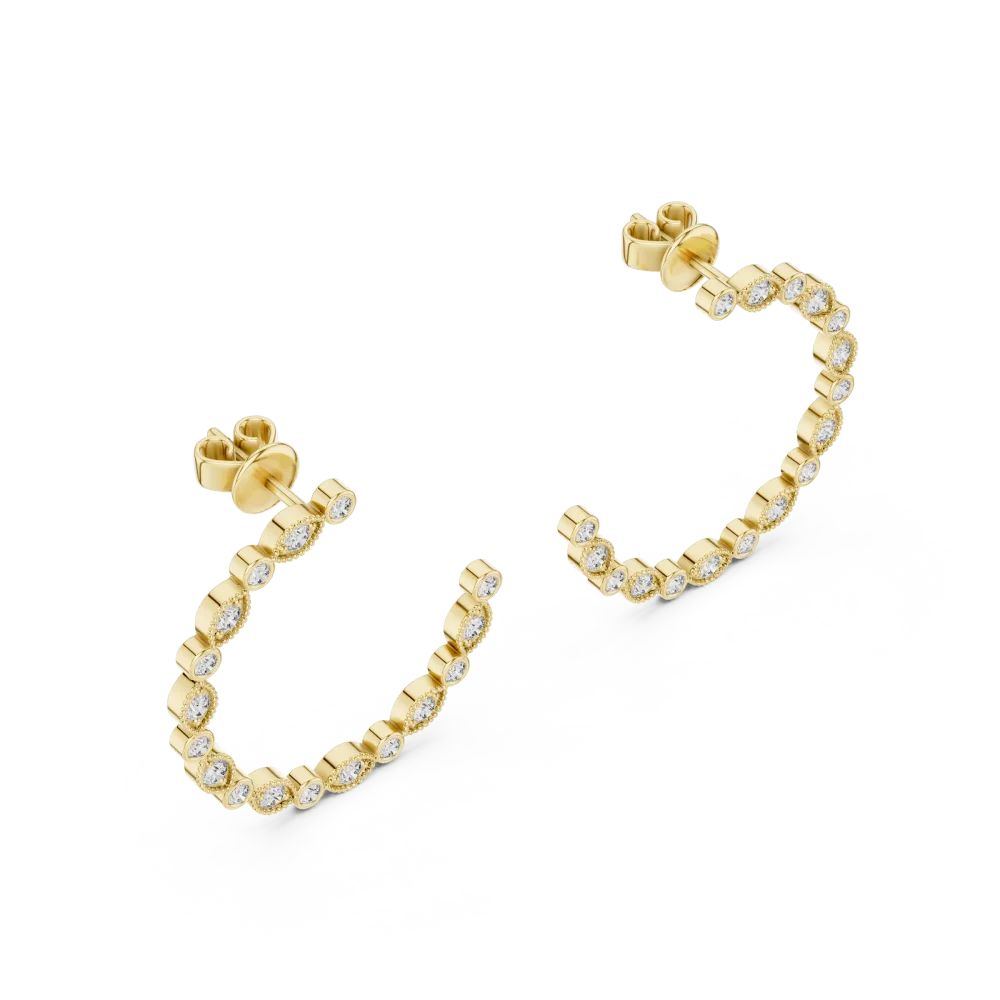 Discover the radiant allure of these pavé-set DIAMEUR lab-grown diamond stud earrings. A modern classic designed to elevate your everyday elegance.